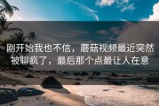刚开始我也不信，蘑菇视频最近突然被聊疯了，最后那个点最让人在意